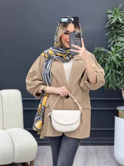 مانتو لینن تک دکمه