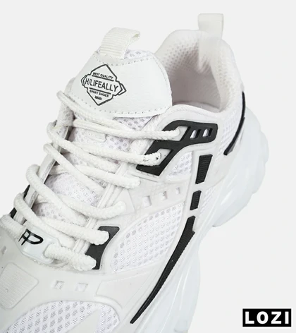 کفش کتانی مردانه و زنانه سفید مشکی BALENCIAGA Track low-top Sneakers مدل 7857