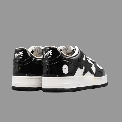 بیپ استا مشکی سفید Bape STA Black White