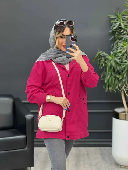 مانتو کتان سرشانه پاگن نیلیا