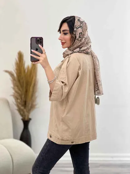 مانتو سرشانه پاگن دو جیب