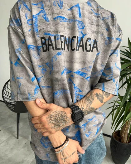 تیشرت کاستوم BALENCIAGA رنگ طوسی