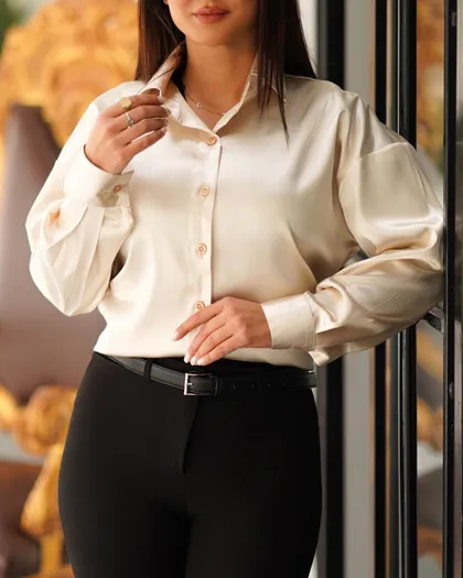 شومیز ساتن مدل افرا کد 2561