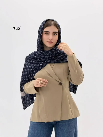 6929-شال میکس سرمه