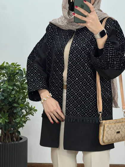 مانتو مجلسی سوزندوزی آیسل