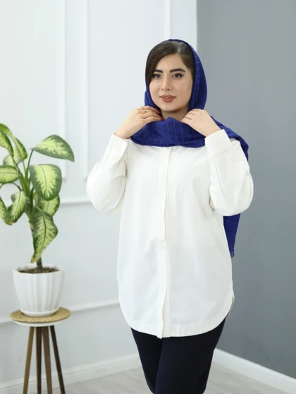 شومیز سفید پنبه
