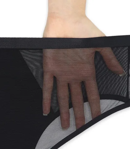 شورت زنانه اسلیپ میکروفایبر و حریر Neev نیو کد 2413 مشکی Black