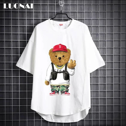 تیشرت طرح دار خرسی