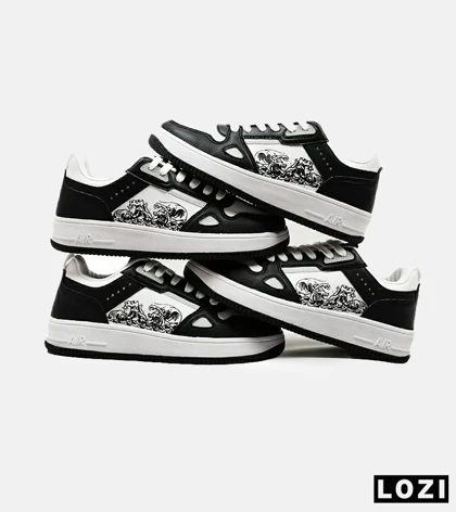 کفش کتانی مردانه مشکی سفید NIKE AirForce Draw
