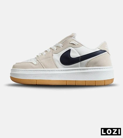 کفش مردانه و زنانه کرم سفید سرمه ای NIKE AIR FORCE مدل 7813