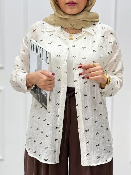 شومیز پاپیون نگینی