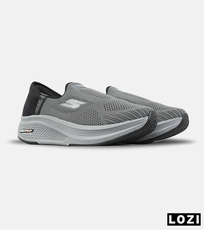 کفش کتانی طبی ورزشی طوسی SKECHERS Slip-Ins مدل 8802