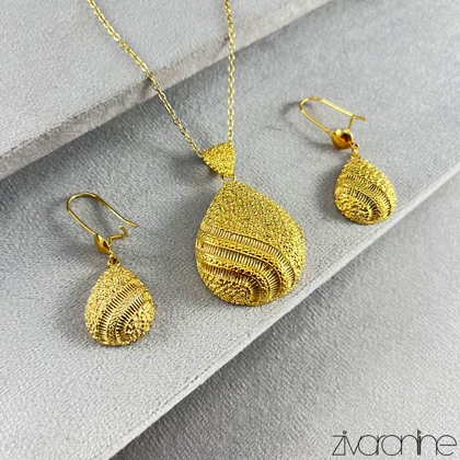 نیم ست مدل اشکی طرح طلا 10153