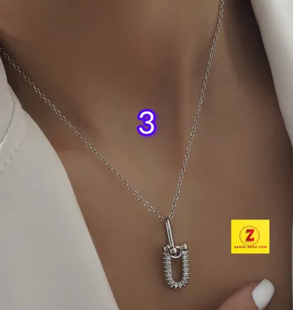 گردنبند زنانه زنانه نگین‌دار طرح جواهر