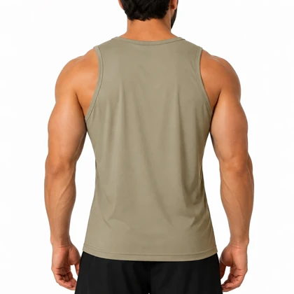 رکابی ورزشی مردانه نایک مدل Dri Fit-YC502 خاکی