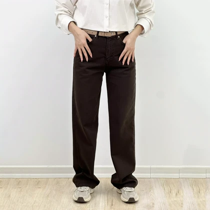 شلوار کتان نیم بگ 1007803