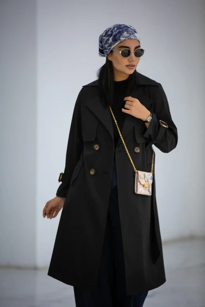 بارانی سانتانا دکمه دوبل بلند