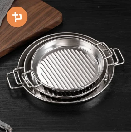 تابه گریل استیل نقره ای