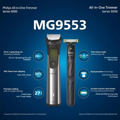 ماشین اصلاح چند کاره فیلیپس Philips اصل مدل MG9553 با وان بلید