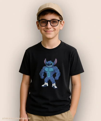 تیشرت بچگانه طرح استیچ بدنساز کد 1052