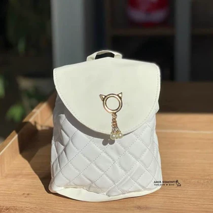 کوله مینی چرم فانتزی طرح گربه