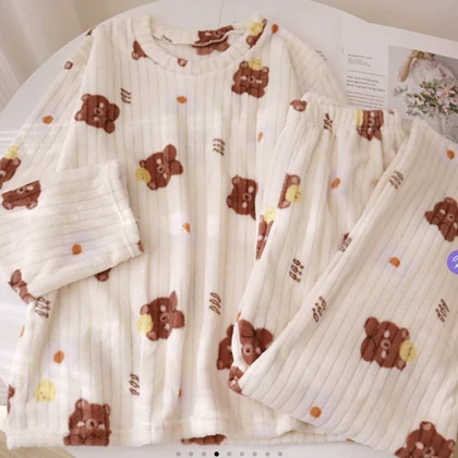 ست راحتی زنانه تدی حوله ای خرسی