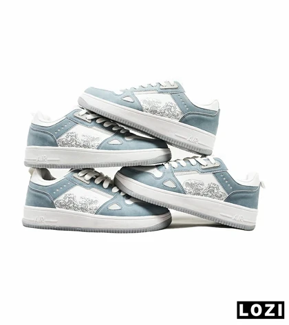 کفش کتانی مردانه سفید آبی NIKE AirForce Draw
