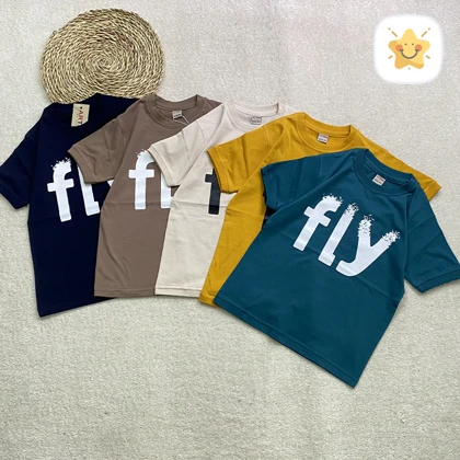 تیشرت پسرانه طرح FLY پنبه 7 تا 14 سال