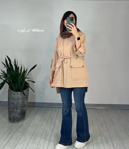 مانتو دکمه دار نارین