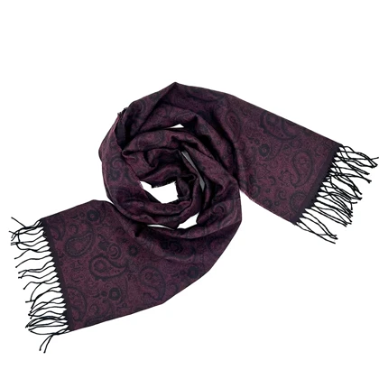 شال گردن طرح بته جقه ریشه‌دار