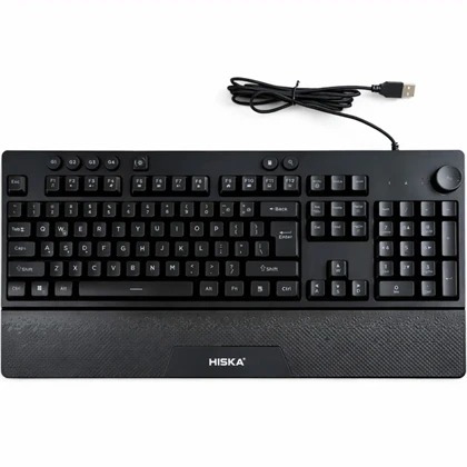 کیبورد گیمینگ هیسکا HISKA مدل HX-KEG405 باسیم RGB