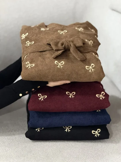 پیراهن مانتویی گلدوزی ثمن