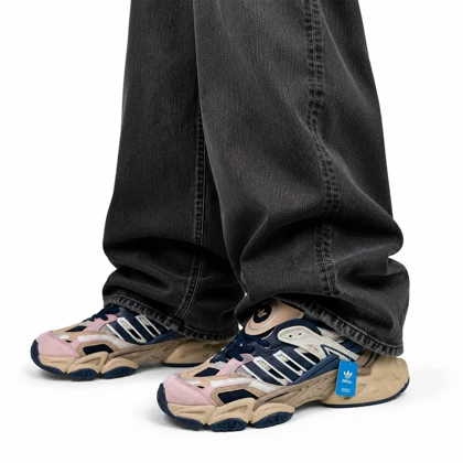 کفش کتانی زنانه مدل آدیداس دیلاکس کاراملی سرمه ای Adidas Deluxe