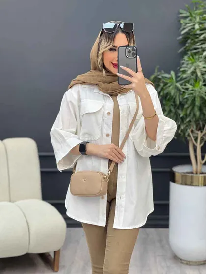 مانتو کتان شومیزی دلسا
