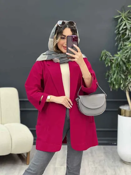 مانتو سر آستین چاک جیب نما