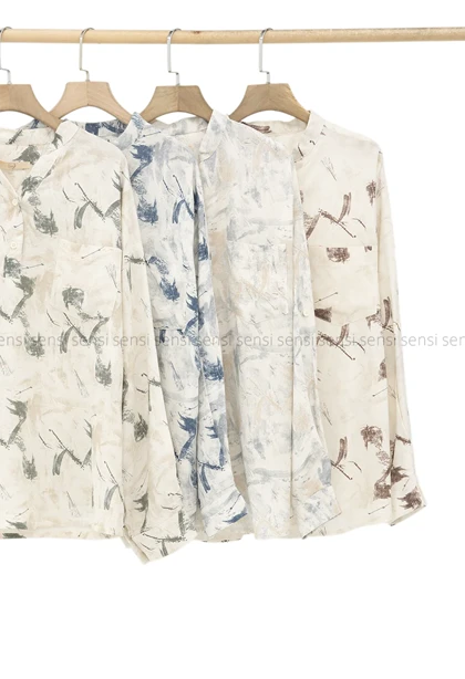 شومیز جلو بسته یقه هفت کد1005312