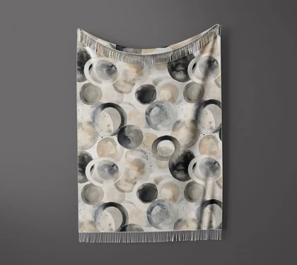 شال مبل ریش دار sofa shawl 163