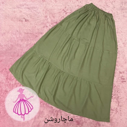 دامن نخی طبقه‌ای پالت رنگای پاییزی در رنگبندی