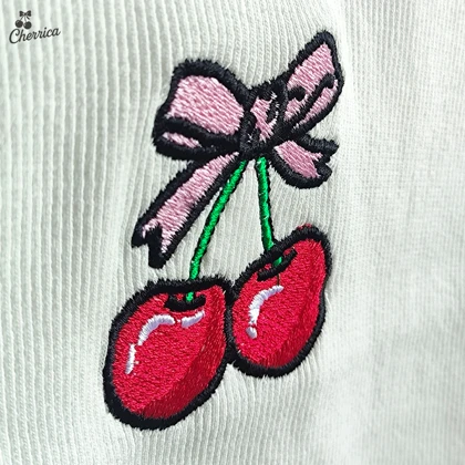 تاپ کبریتی گلدوزی چری cherry کد 120