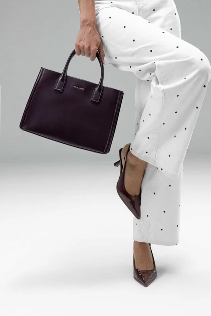 کیف دستی زنانه چرم مصنوعی دسته دار دیوید جونز DAVIDJONES
