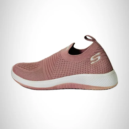 کتانی زنانه اسکیچرز بافتی صورتی