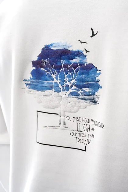 دورس آستین بلند بیسیک چاپی مردانه