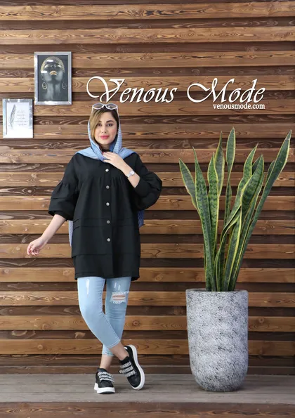 مانتو عروسکی آستین چین‌دار