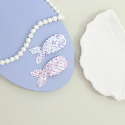 گل سر پولکی دم پری دریایی دو عددی با طراحی شاینی و چشم‌گیر