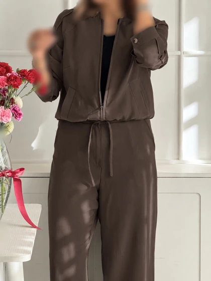 بامبر جکت و شلوار ست زنانه comfort زنیر