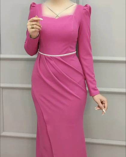 پیراهن بلند نگین 7006