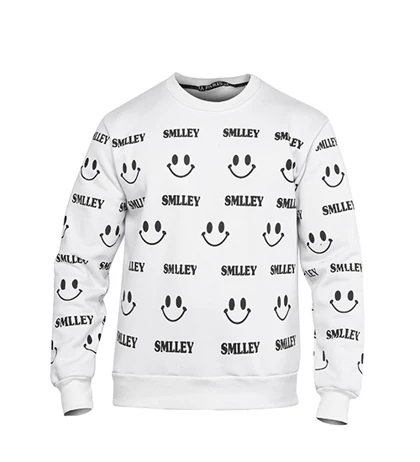 بلوز دورس یقه گرد SMILEY سفید