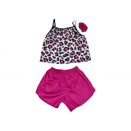 ست تاپ و شلوارک طرح پلنگی 047