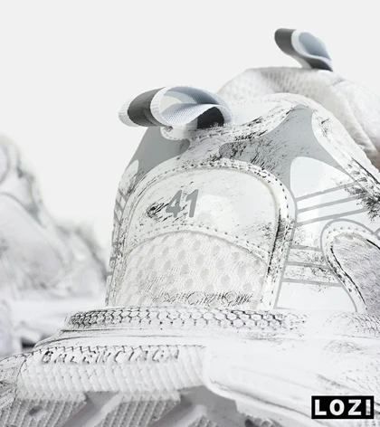 کفش کتانی مردانه و زنانه سفید طوسی Balenciaga 3XL مدل 7273