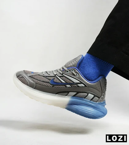 کفش کتانی مردانه طوسی آبی Nike VaporMax